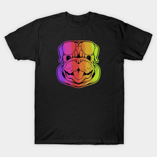 Pug Dog Colorful Design T-Shirt by Utopia Shop